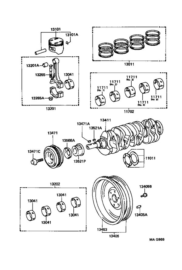 Piston Ring Set 13011-74131 for Toyota CELICA