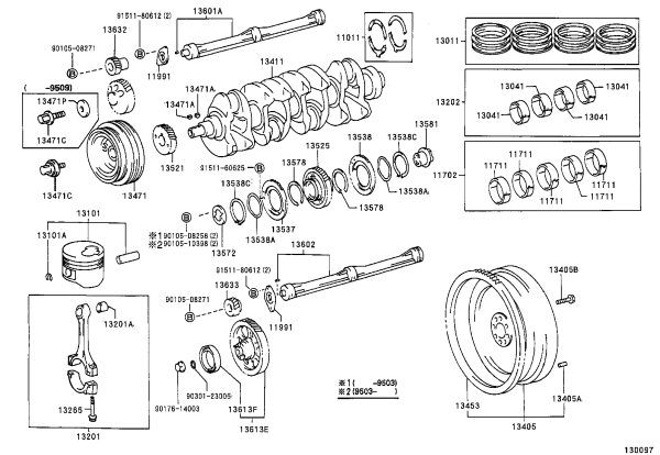 Connecting Rod Bearing 13041-35020C0 for Toyota Land Cruiser