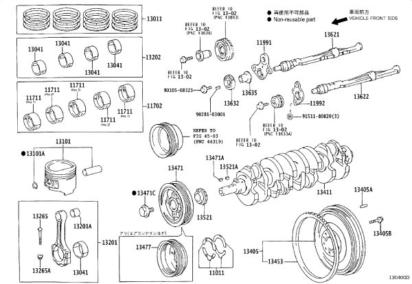 Flywheel 13405-75040 for Toyota 4RUNNER