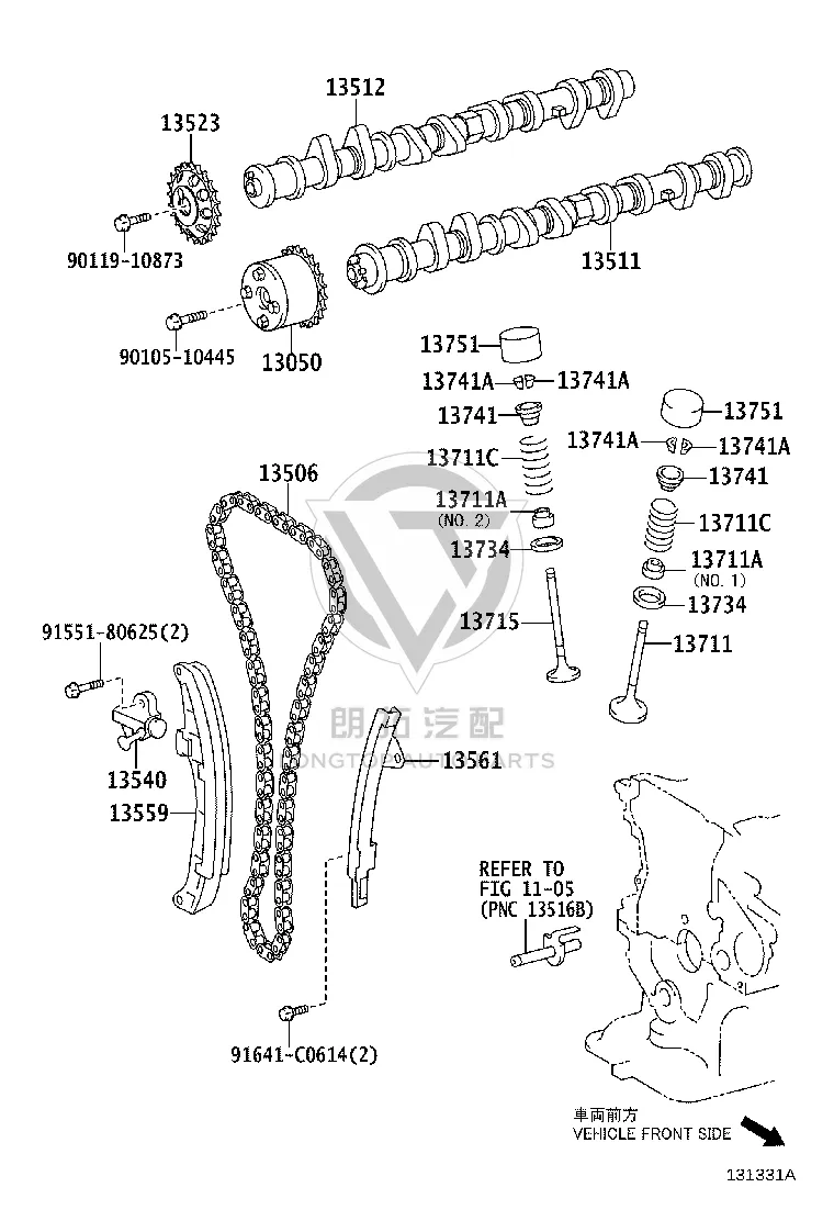 Intake Camshaft Timing Gear 13050-0T060 for Toyota E’Z