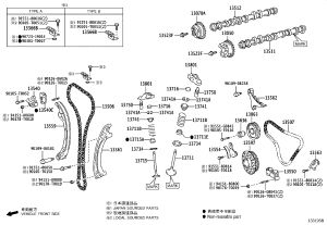 Timing chain guide rail (rear) 13559-31010 for Toyota 4RUNNER