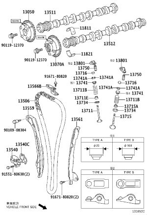 Timing Chain 13506-36010 for Toyota ZELAS