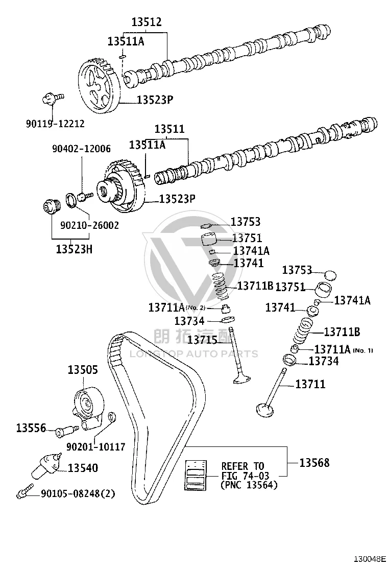 Camshaft Timing Pulley 13050-46010 for Toyota Crown