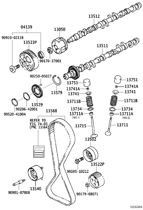 Camshaft Timing Wheel 13524-70050 for Toyota ALTEZZA