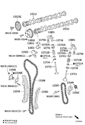Timing Chain Guide Rail Left 13561-0T010 for Toyota E’Z