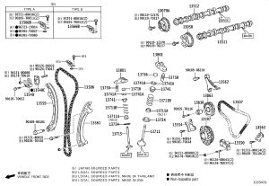 Timing Chain 13507-75030 for Toyota Coaster