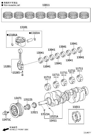 Crankshaft Timing Pulley 13521-38020 for Toyota Land Cruiser