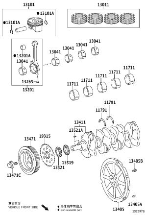 Crankshaft Pulley 13470-0T040 for Toyota Corolla