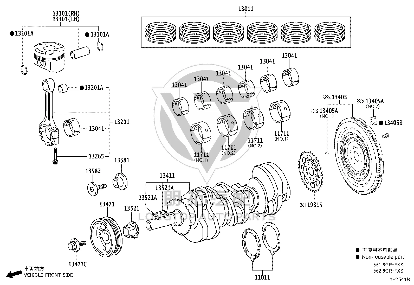 Crankshaft 13401-70021 for Toyota LEXUS GX550