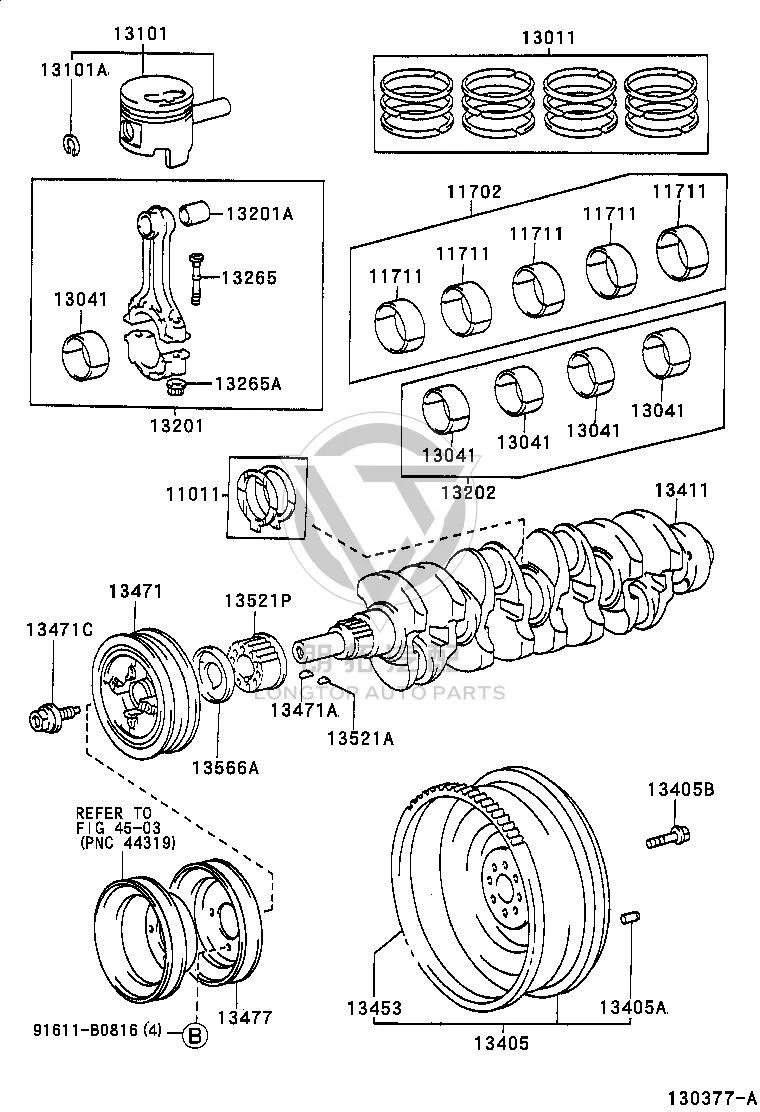 Oversize Engine Piston 13103-75030 for Toyota Hiace