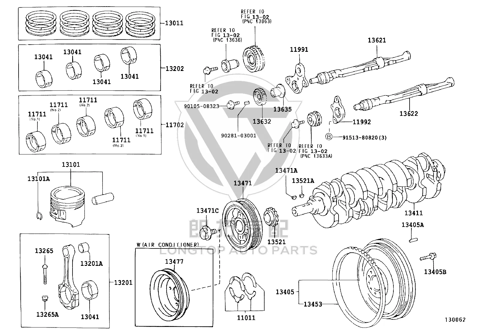 Crankshaft Pulley 13408-62040 for Toyota 4Runner