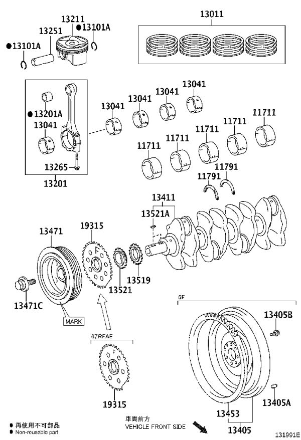 Flywheel Ring Gear 13453-0T060 for Toyota RAV4