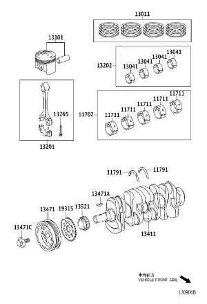 Crankshaft Pulley 13470-23030 for Toyota RACTIS