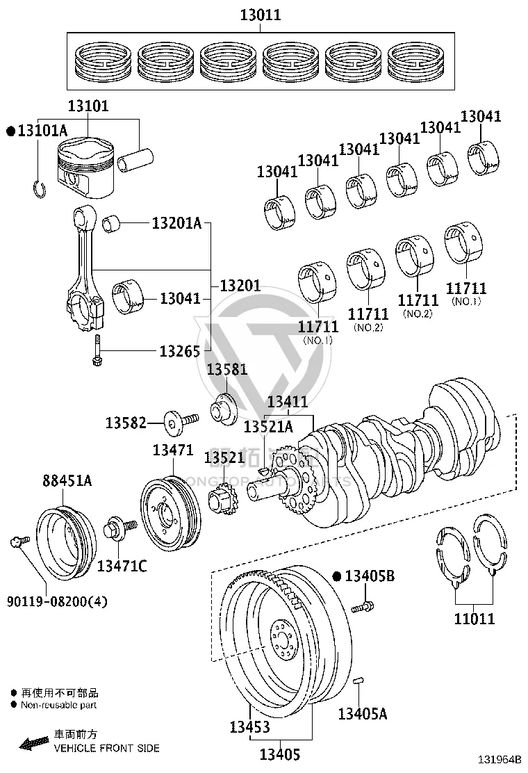 Crankshaft Pulley 13470-31070 for Toyota Coaster