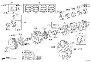 Crankshaft Pulley 13470-31090 for Toyota GRANVIA