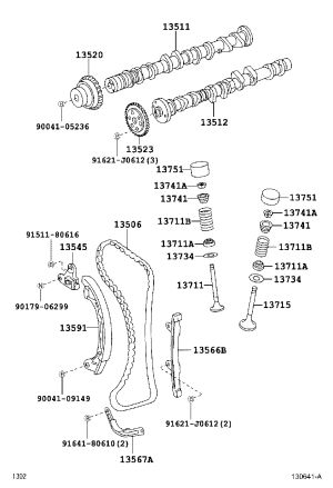 Exhaust Camshaft Timing Gear 13523-97401 for Toyota Avanza