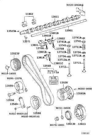 Timing Belt 13568-19176 for Toyota Land Cruiser