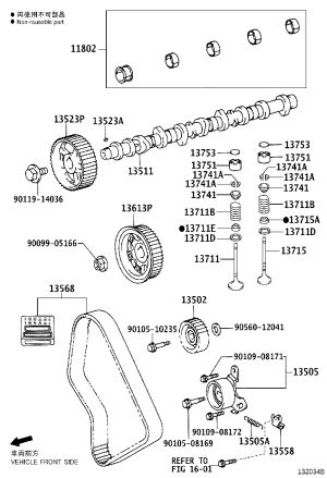 Timing Belt 13568-39016 for Toyota DYNA