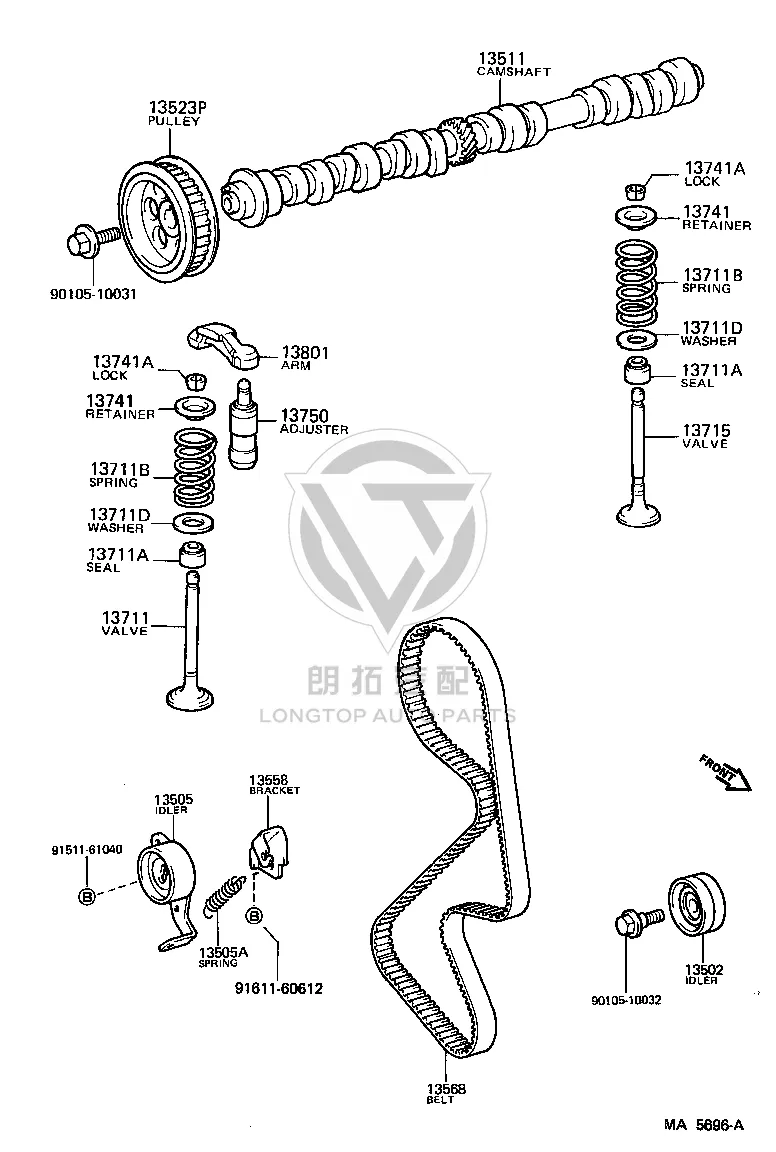 Timing Tensioner Pulley 13505-63021 for Toyota Camry
