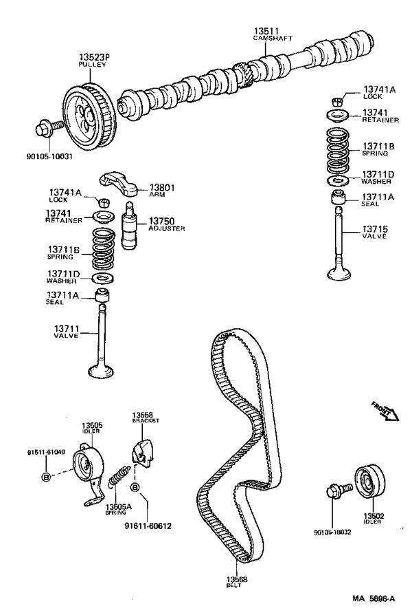 Timing Tensioner Pulley 13505-63021 for Toyota Camry