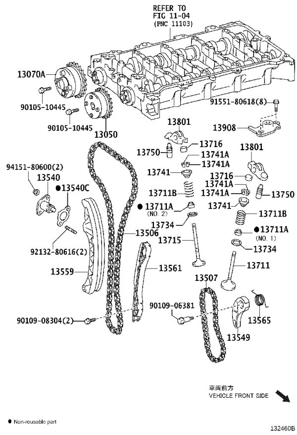 Timing Tensioner Gasket 13552-37010 for Toyota Auris