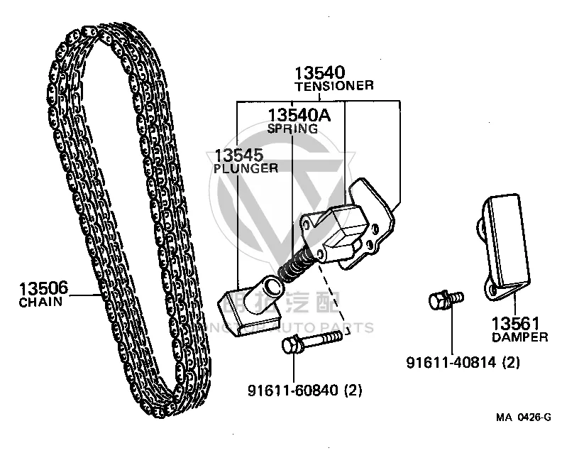 Front Timing Chain Guide 13561-35020 for Toyota Celica