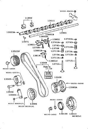 Timing Belt 13568-19175 for Toyota Land Cruiser