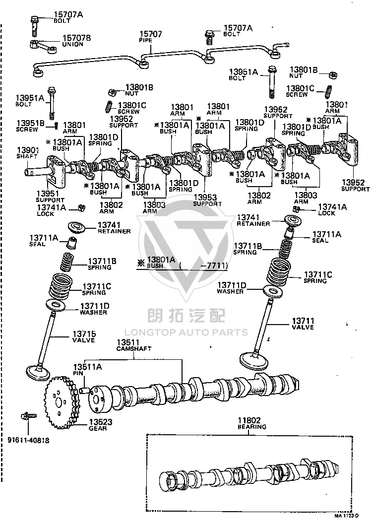 Exhaust Valve 13715-31070 for Toyota CORONA