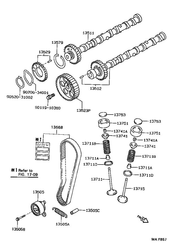 Valve Spring Seat (Upper) 13741-50020 for Toyota Celica