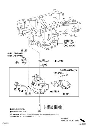 Oil Pump Gasket 15119-28020 for Toyota Alphard
