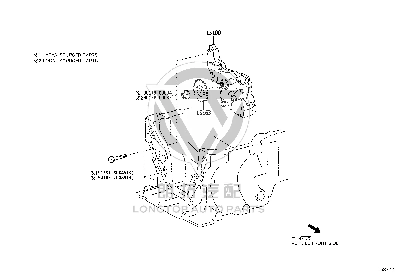 Oil Pump 15100-0Y010 for Toyota Corolla