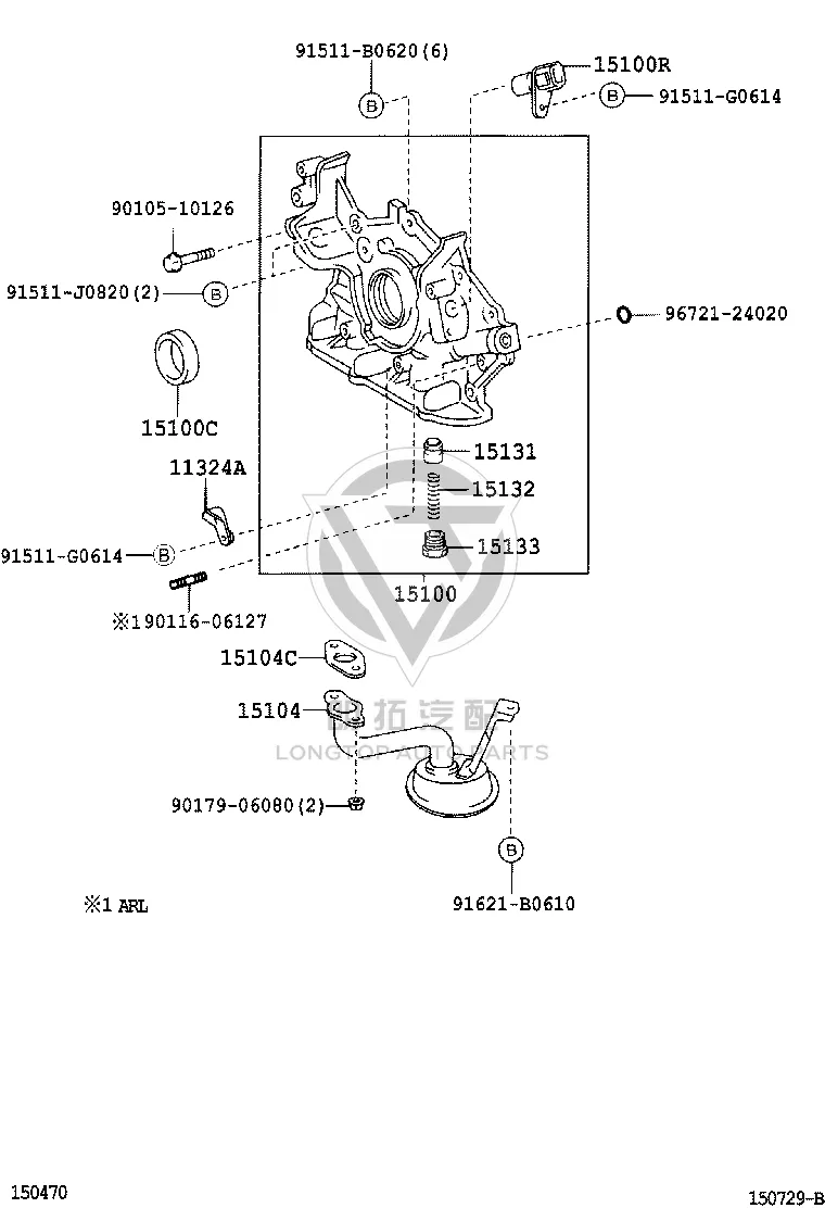 Oil Pump 15100-20050 for Toyota Alphard