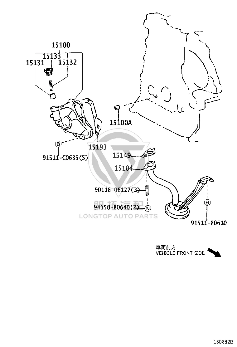Oil Pump 15100-28030 for Toyota Avensis