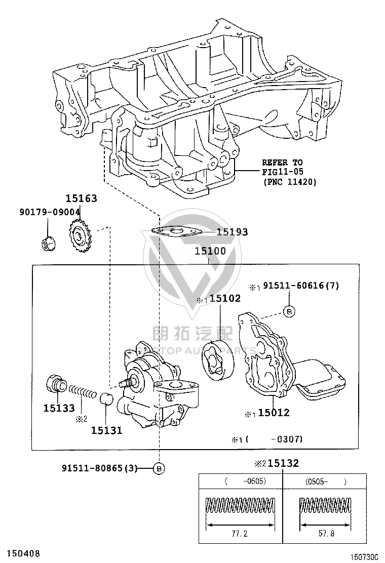 Oil Pump Drive Gear 15102-28030 for Toyota RAV4