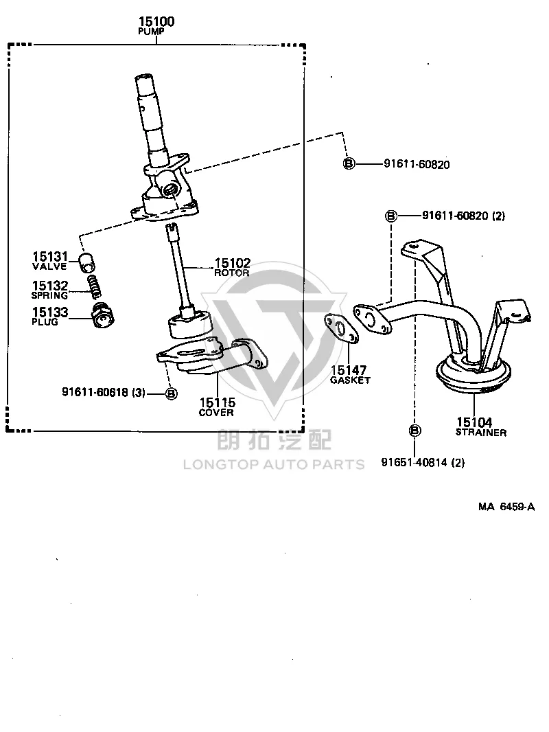 Oil Pump Strainer 15104-75090 for Toyota Hilux