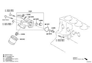 Oil Filter Housing 15670-31010 for Toyota 4RUNNER