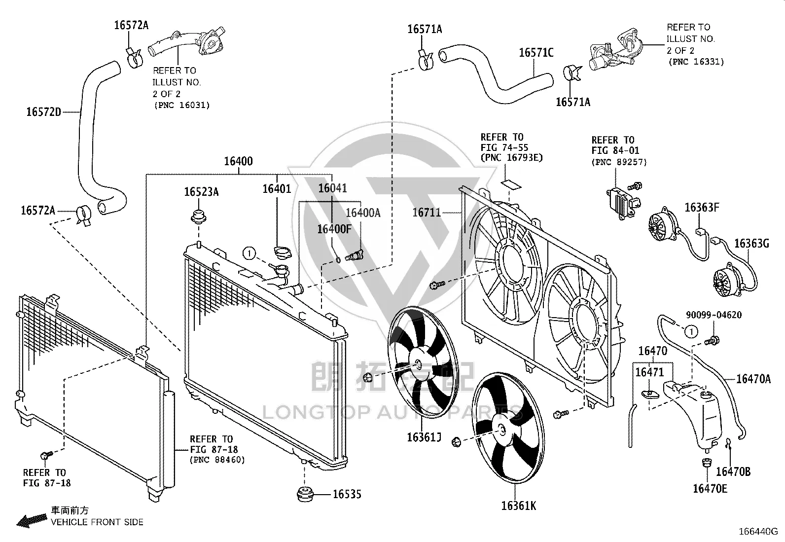 Radiator Cooling Fan Blade 16361-0P440 for Toyota Sienna