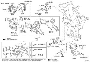 Water Pump Gasket 16124-31070 for Toyota 4RUNNER