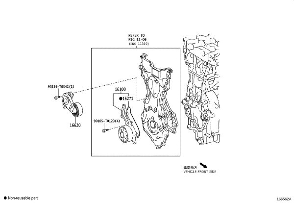 Water Pump Seal Pad 16271-37030 for Toyota Corolla