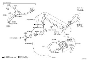 Water Bypass Hose 16261-22142 for Toyota Corolla