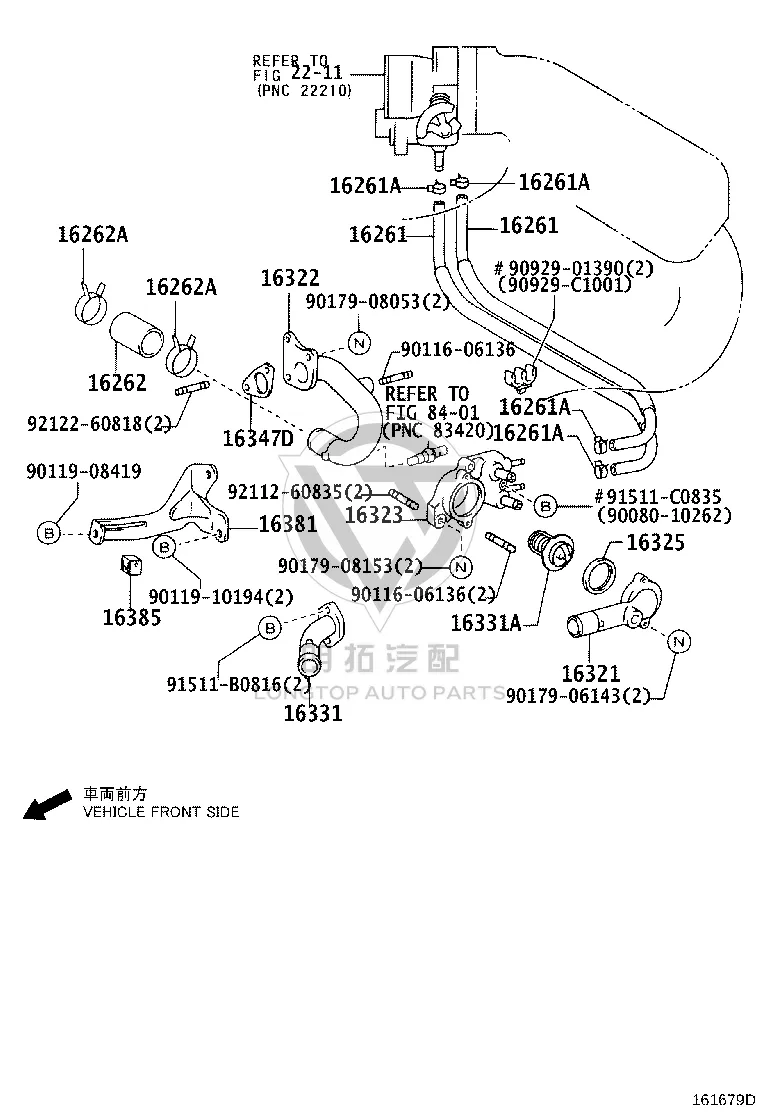 Thermostat 90916-03115 for Toyota CORONA