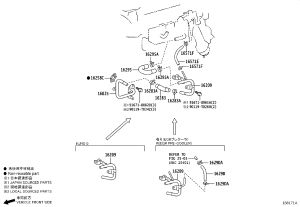 No. 6 Water Bypass Hose 16283-75030 for Toyota Coaster