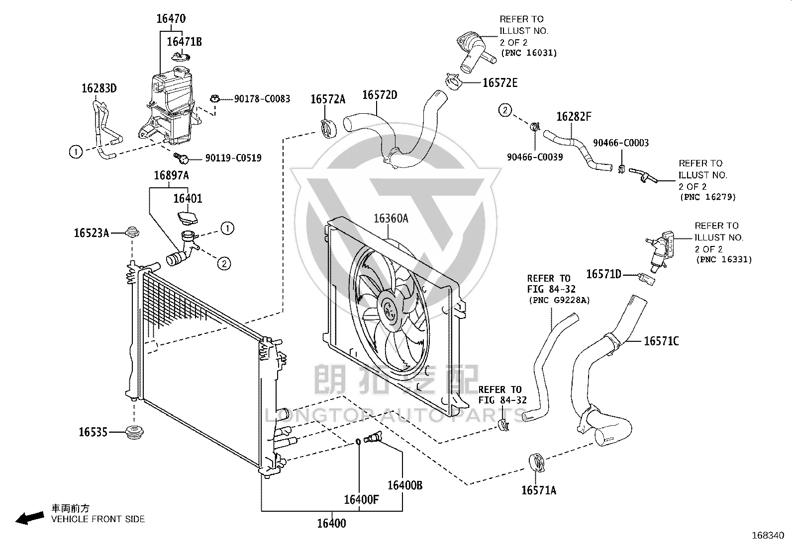 Filler neck 16897-F0060 for Toyota Harrier