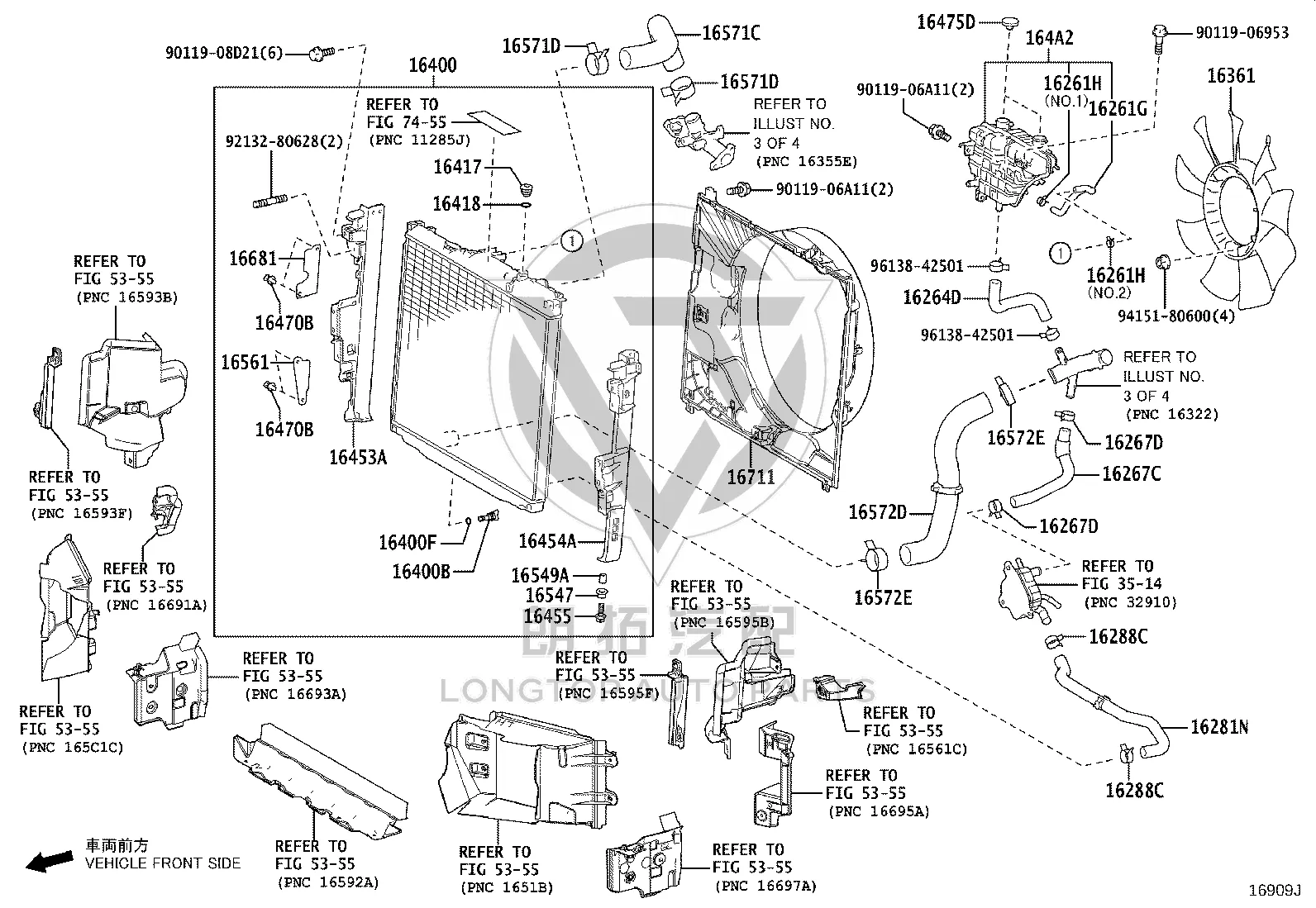 Radiator Outlet Hose 16572-70360 for Toyota LEXUS