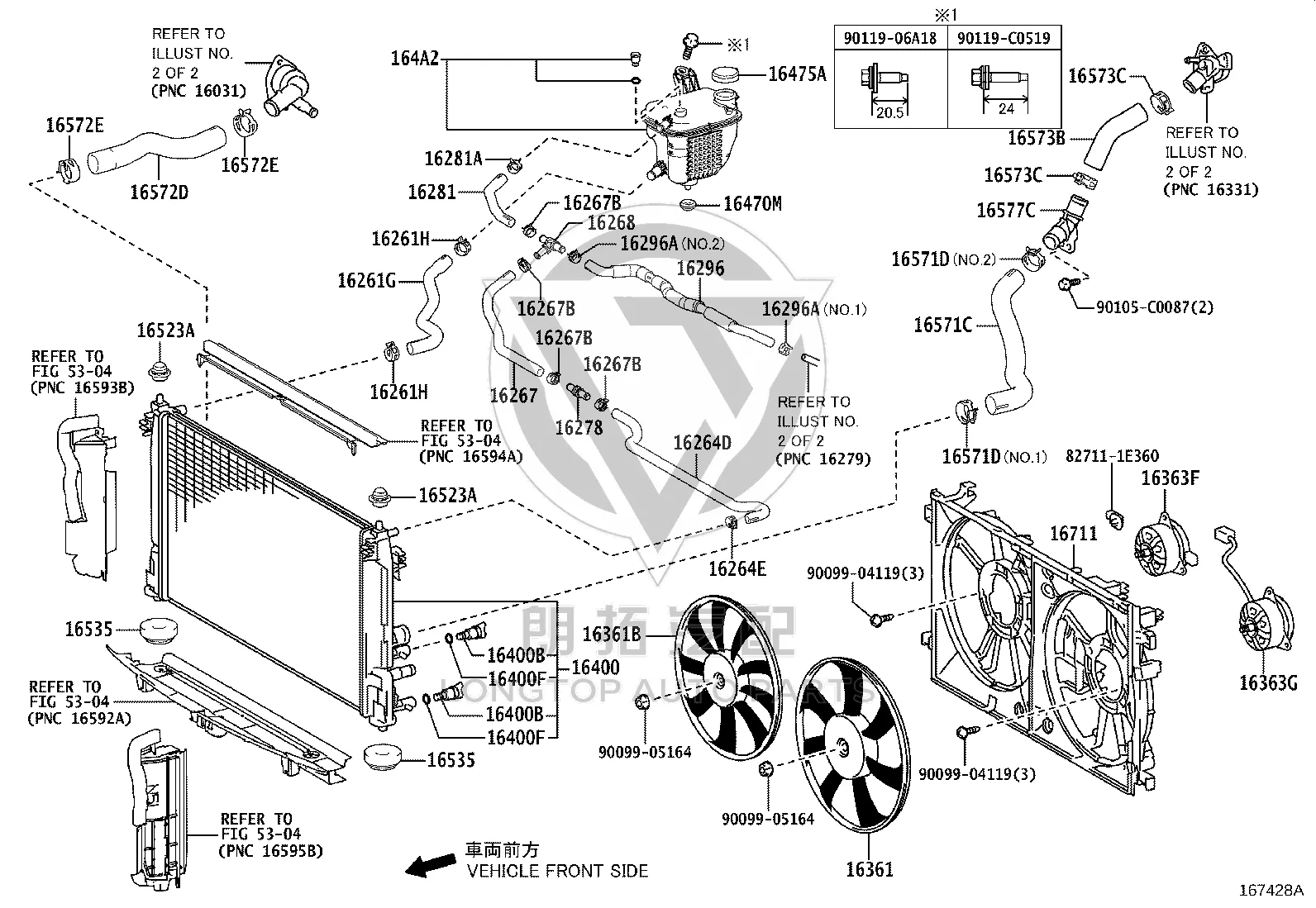 Radiator 16400-0Y320 for Toyota Corolla