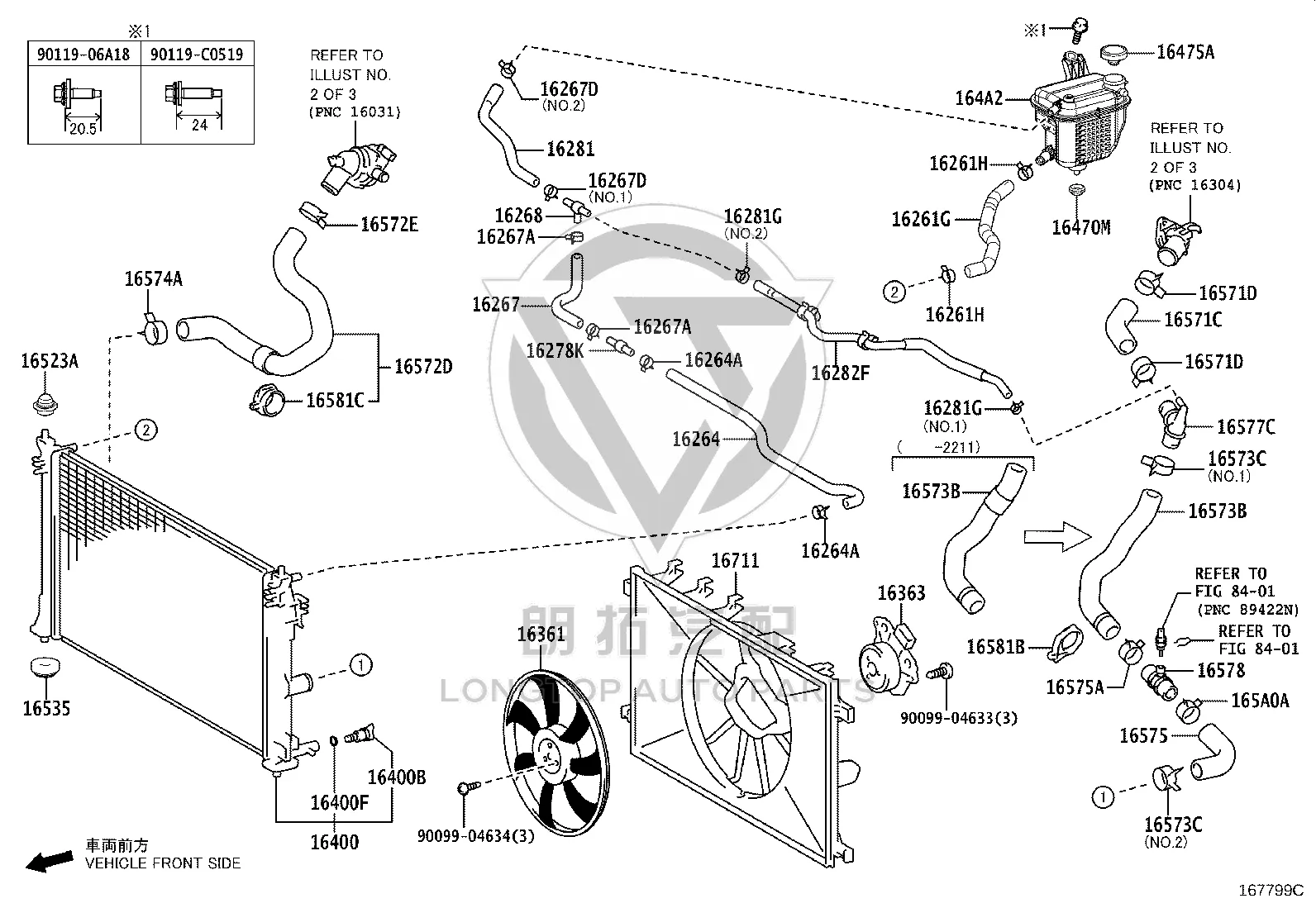 Radiator Fan Motor 16363-F2020 for Toyota C-HR