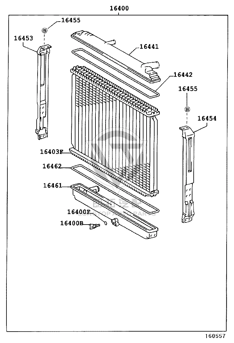 Radiator 16400-75110 for Toyota Coaster