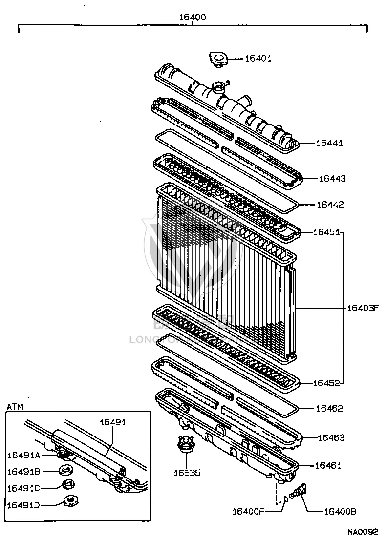 Radiator Drain Cock O-Ring 16418-24200 for Toyota CORONA