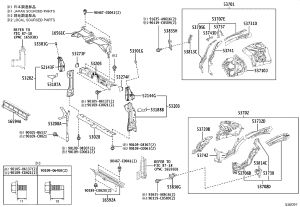 Front Cover Lock Bracket 53208-0A030 for Toyota Corolla