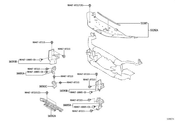 Tank Side Deflector Left 16595-70060 for Lexus LX600